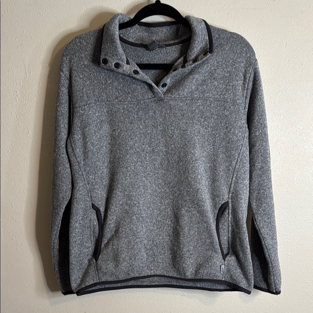 Eddie Bauer Quarter Button Up Pullover Fleece Sz M - image 1
